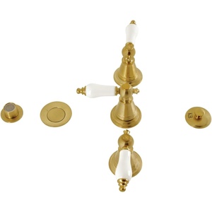 image:imageKingston Brass KB321PL Victorian ThreeHandle Bidet Faucet Polished ChromeBrushed Brass