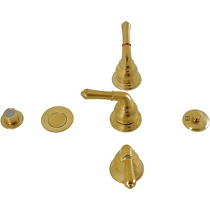 image:imageKingston Brass KB327 Bidet Faucet with Brass PopUp Brushed Brass