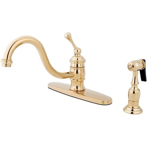 image:imageKingston Brass KB3571BLBS Vintage 8 Kitchen Faucet with Matching Sprayer 916 Polished ChromePolished Brass