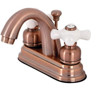 image:imageKingston Brass KB5611PX Restoration 4Inch Centerset Lavatory Faucet Polished ChromeAntique Copper