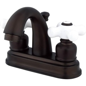 image:imageKingston Brass KB5611PX Restoration 4Inch Centerset Lavatory Faucet Polished ChromeOil Rubbed Bronze