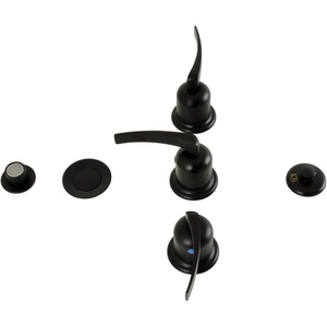 image:imageKingston Brass KB6321EFL Centurion ThreeHandle Bidet Faucet Polished ChromeMatte Black