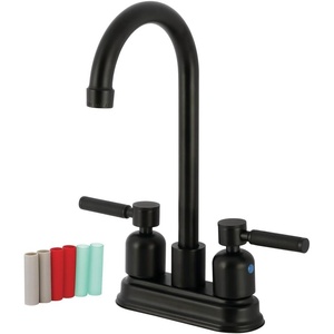 image:imageKingston Brass KB8497DKL Kaiser TwoHandle 2Hole Deck Mount Bar Faucet in Brushed BrassMatte Black