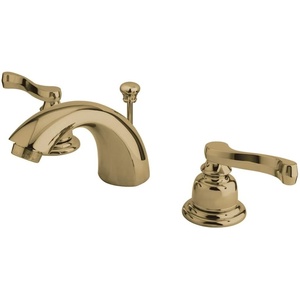 image:imageKingston Brass KB8952FL Royale Mini Widespread Bathroom Faucet with Brass PopUp Drain Polished BrassBrushed NickelPolished Brass