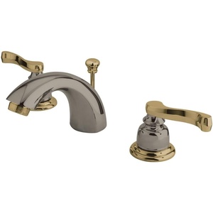 image:imageKingston Brass KB8952FL Royale Mini Widespread Bathroom Faucet with Brass PopUp Drain Polished BrassNickel