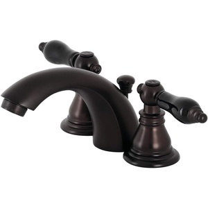 image:imageKingston Brass KB956AKLPN Duchess Widespread Bathroom Faucet with Plastic PopUp Polished NickelOil Rubbed Bronze