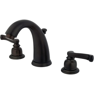 image:imageKingston Brass KB982FL Royale Widespread Lavatory Faucet with Brass PopUp Polished Brass8Inch Adjustable CenterOil Rubbed Bronze