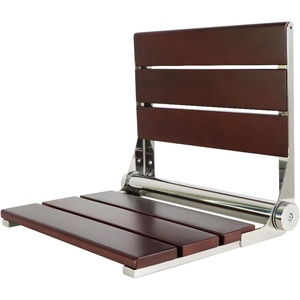 image:imageKingston Brass KBSS16151 Soutien 3Slat Shower Seat Dark WoodPolished Chrome