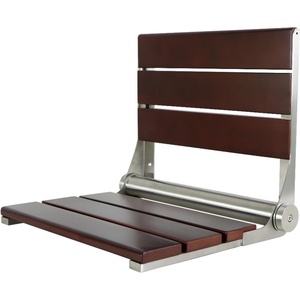 image:imageKingston Brass KBSS16158 Soutien 3Slat Shower Seat Dark WoodBrushed Nickle