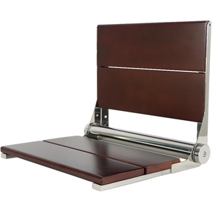 image:imageKingston Brass KBSS16161 Soutien 2Slat Shower Seat Dark WoodPolished Chrome