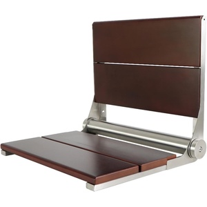 image:imageKingston Brass KBSS16168 Soutien 2Slat Shower Seat Dark WoodBrushed Nickle