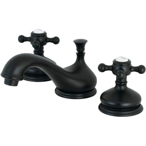 image:imageKingston Brass KS1166BX 8 in Widespread Bathroom Faucet Polished NickelMatte Black