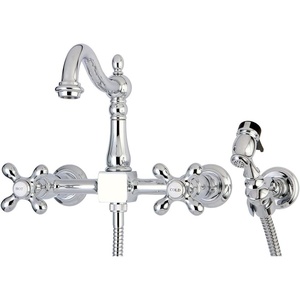 image:imageKingston Brass KS1268AXBS Heritage Wall Mount Kitchen Faucet Sprayer Brushed NickelPolished Chrome