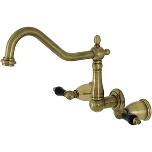 image:imageKingston Brass KS1288PKL Duchess Wall Mount Kitchen Faucet Brushed NickelAntique Brass