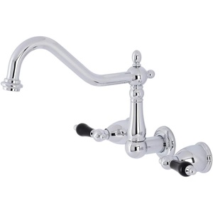 image:imageKingston Brass KS1288PKL Duchess Wall Mount Kitchen Faucet Brushed NickelPolished Chrome
