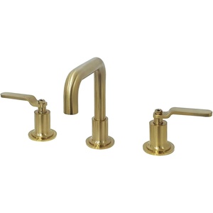 image:imageKingston Brass KS142KLPN Whitaker Widespread Bathroom Faucet with Push PopUp Polished NickelBrushed Brass