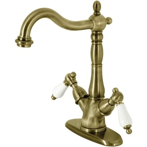 image:imageKingston Brass KS1493PL Vessel Sink Faucet Antique BrassAntique Brass