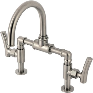 image:imageKingston Brass KS2176TKL Bridge Bathroom Faucet with Brass PopUp Polished NickelBrushed Nickel