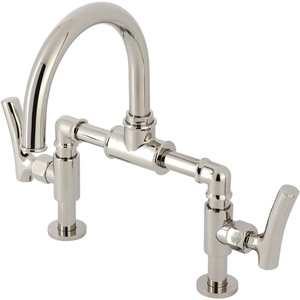image:imageKingston Brass KS2176TKL Bridge Bathroom Faucet with Brass PopUp Polished NickelPolished Nickel