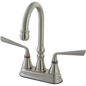 image:imageKingston Brass KS2492ZL Silver Sage TwoHandle 2Hole Deck Mount Bar Faucet in Polished BrassBrushed Nickel
