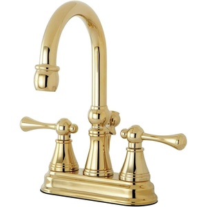 image:imageKingston Brass KS2612BL Vintage 4Inch Centerset Lavatory Faucet with Brass PopUp Polished BrassPolished Brass