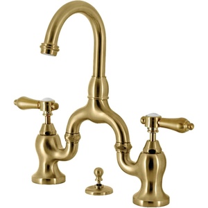 image:imageKingston Brass KS7997BAL Heirloom Bridge Bathroom Faucet with Brass PopUp Brushed BrassBrushed Brass