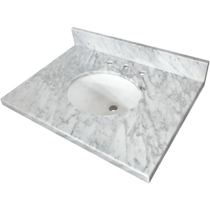 image:imageKingston Brass KVPB3622M38 Fauceture Templeton Vanity with Tops with 17 x 14 Undermount Sink 36 L x 22 W x 1214 D Carrara Marble WhiteCarrara Marble White