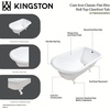 image:imageAqua Eden VCTND543019W5 54 Cast Iron Classic FlatRim Roll Top Clawfoot Tub No Faucet Drillings WhiteOil Rubbed BronzeWhiteMatte Black