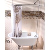 image:imageKINGSTON BRASS VCT3D543019NT5 54Inch Cast Iron Roll Top Claw Foot Tub with 338Inch Tub Wall Drillings and Oil Rubbed Bronze Feet WhitePolished Chrome