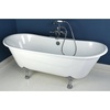 image:imageKingston Brass Aqua Eden VCTND6728NH5 Cast Iron Double Slipper Clawfoot Bathtub with Oil Rubbed Bronze Feet without Faucet Drillings 67Inch WhiteChrome