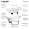 image:imageKingston Brass Aqua Eden VCTND6728NH5 Cast Iron Double Slipper Clawfoot Bathtub with Oil Rubbed Bronze Feet without Faucet Drillings 67Inch WhiteWhiteOil Rubbed Bronze