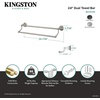 image:imageKingston Brass BA5563SN Royale Dual Towel Bar 24Inch Brushed NickelMatte Black