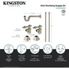 image:imageKingston Brass CC43108LKB30 Trimscape Traditional Plumbing Sink Trim Kit with PTrap in Brushed NickelBrushed Nickel