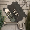 image:imageKingston Brass CC43108LKB30 Trimscape Traditional Plumbing Sink Trim Kit with PTrap in Brushed NickelBrushed Nickel