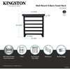 image:imageKingston Brass DTC191750 Markus Stainless Steel Wall Mount Towel Rack with Shelf Matte BlackMatte Black