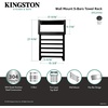 image:imageKingston Brass DTC191750 Markus Stainless Steel Wall Mount Towel Rack with Shelf Matte BlackMatte Black