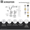 image:imageKingston Brass KPK403 Concord Bathroom Plumbing Supply Kit 12 NPT Female Inlet x 38 OD Compression Outlet Antique BrassPolished Chrome