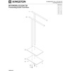 image:imageKingston Brass SCC6033 Edenscape 32716 Freestanding Pedestal 2Tier LShape Towel Rack Antique Brass