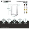 image:imageKingston Brass SCC8262 Edenscape 3358 Freestanding Pedestal 2Tier Towel Rack with MDF Wooden Shelf Polished Brass