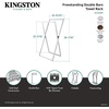 image:imageKingston Brass SCC8295 Pedestal X Style Steel Construction TowelRack Oil Rubbed Bronze 3644 x 1694 x 094Brushed Nickel