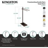 image:imageKingston Brass SCC8608 Edenscape Freestanding Dual TowelRack Brushed NickelPolished Chrome