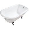 image:imageAqua Eden VCTND543019W5 54 Cast Iron Classic FlatRim Roll Top Clawfoot Tub No Faucet Drillings WhiteOil Rubbed BronzeWhiteMatte Black