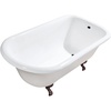 image:imageAqua Eden VCTND543019W5 54 Cast Iron Classic FlatRim Roll Top Clawfoot Tub No Faucet Drillings WhiteOil Rubbed BronzeWhiteOil Rubbed Bronze