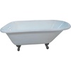 image:imageKINGSTON BRASS VCT3D543019NT5 54Inch Cast Iron Roll Top Claw Foot Tub with 338Inch Tub Wall Drillings and Oil Rubbed Bronze Feet WhiteOil Rubbed Bronze