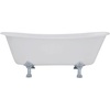 image:imageKingston Brass Aqua Eden VCTND6728NH5 Cast Iron Double Slipper Clawfoot Bathtub with Oil Rubbed Bronze Feet without Faucet Drillings 67Inch WhiteChrome