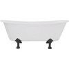 image:imageKingston Brass Aqua Eden VCTND6728NH5 Cast Iron Double Slipper Clawfoot Bathtub with Oil Rubbed Bronze Feet without Faucet Drillings 67Inch WhiteWhiteOil Rubbed Bronze