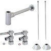image:imageKingston Brass CC53308DLLKB30 Trimscape Modern Plumbing Sink Trim Kit with Bottle Trap in Brushed NickelPolished Chrome