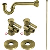 image:imageKingston Brass KPK403 Concord Bathroom Plumbing Supply Kit 12 NPT Female Inlet x 38 OD Compression Outlet Antique BrassAntique Brass