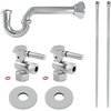 image:imageKingston Brass KPK403 Concord Bathroom Plumbing Supply Kit 12 NPT Female Inlet x 38 OD Compression Outlet Antique BrassPolished Chrome