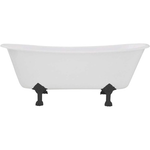 image:imageKingston Brass Aqua Eden VCTND6728NH5 Cast Iron Double Slipper Clawfoot Bathtub with Oil Rubbed Bronze Feet without Faucet Drillings 67Inch WhiteWhiteOil Rubbed Bronze